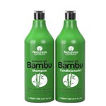 Kit Shampoo e Condicionador Banho de Bambu Natureza Cosméticos 1 Litro