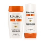 Ficha técnica e caractérísticas do produto Kit Shampoo e Condicionador Kerastase Nutritive Irisome Bain Satin 1 - Pequeno
