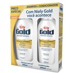 Kit Shampoo + Condicionador Niely Gold Reparação Intensiva