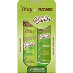 Kit shampoo e condicionador novex broto de bambu força crescimento para cabelos (300ml cada) vitay