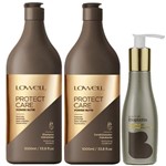 Kit Shampoo e Condicionador Protect Care Litro e Bioplastia Complexo Reconstrutor Lowell
