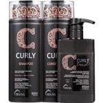 Kit Shampoo e Condicionador 2X300Ml + Leave-In 650Ml Curly Truss