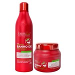 Ficha técnica e caractérísticas do produto Kit Shampoo e Máscara 250g Banho de Verniz Morango Forever Liss