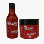 Kit Shampoo e Máscara para cabelos Fortalece Hidrata + Proteção e Brilho Chocolate Cattion