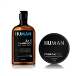 Ficha técnica e caractérísticas do produto Kit Shampoo 3 em 1 + Pomada Modeladora Extra Forte Efeito Seco Human