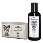Kit Shampoo em Barra e Condicionador para Barba 140g - Beard Brasil