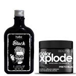 Ficha técnica e caractérísticas do produto Kit Shampoo Gradual Black 230ml e Mascara Tonalizante Xplode - Haike