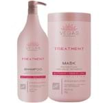 Ficha técnica e caractérísticas do produto Kit Shampoo + Máscara Treatment 2x1000ml Vegas Professional
