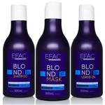 Ficha técnica e caractérísticas do produto Kit Shampoo Matizador + Máscara Condicionante Matizadora + Leave-in EFAC Blond Hair - Efac Cosméticos