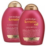 Ficha técnica e caractérísticas do produto Kit Shampoo OGX Keratin Oil 385ml + Condicionador OGX 385ml
