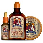 Ficha técnica e caractérísticas do produto Kit Shampoo, Óleo e Pomada Lumberjack Barba Forte