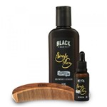 Ficha técnica e caractérísticas do produto Kit Shampoo + Óleo + Pente Madeira Curvo Black Barts Single Ron