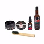 Ficha técnica e caractérísticas do produto Kit Shampoo + Oleo + Pomada + Escova de Madeira para Barba