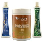 Ficha técnica e caractérísticas do produto Kit Shampoo Progress + Hidratação de Impacto + Máscara Sos 1kg - Midori Profissional