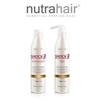 Ficha técnica e caractérísticas do produto Kit Shampoo + Regenerador Shock 3 Nutra Hair 2 Un 500ml Cada