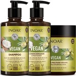 Ficha técnica e caractérísticas do produto Kit Shampoo Sem Sulfato + Condicionador 2x300ml + Másc Vegan 500ml Inoar