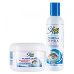 Ficha técnica e caractérísticas do produto Kit Shampoo Silicon Mix Fortifcante 236ml Mascará Tratamento Capilar Proteína de Perla 225g - Forever Liss