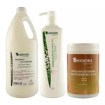 Ficha técnica e caractérísticas do produto Kit Shampoo Silicone Creme Impacto Mascara S.o.s Midori - Kit