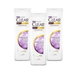 Ficha técnica e caractérísticas do produto Kit 3 Shampoos Anticaspa Clear Hidratação Intensa 400ml