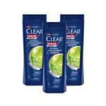 Ficha técnica e caractérísticas do produto Kit 3 Shampoos Anticaspa Clear Men Controle e Alivio da Coceira 200Ml - Leve 03 Pague 02