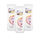 Ficha técnica e caractérísticas do produto Kit 3 Shampoos Anticaspa Clear Women Flor de Cerejeira 200ml - Leve 03 Pague 02