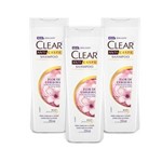Ficha técnica e caractérísticas do produto Kit 3 Shampoos Anticaspa Clear Women Flor de Cerejeira 200ml