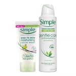 Kit Simple Desodorante Aerosol Gentle Care 150ml + Sabonete Facial 50ml