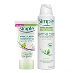 Ficha técnica e caractérísticas do produto Kit Simple Desodorante Aerosol Gentle Care 150ml + Sabonete Facial 50ml