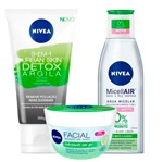 Ficha técnica e caractérísticas do produto Kit SkinCare Argila Detox + Água Micelar + Hidratante Nivea