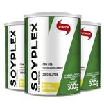 Ficha técnica e caractérísticas do produto Kit 3 Soy Plex Proteína de Soja Vitafor 300g Baunilha