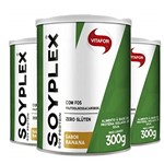 Ficha técnica e caractérísticas do produto Kit 3 SoyPlex Proteína de Soja Vitafor 300g Banana