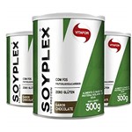 Ficha técnica e caractérísticas do produto Kit 3 SoyPlex Proteína de Soja Vitafor 300g Chocolate