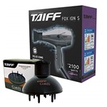 Ficha técnica e caractérísticas do produto Kit Taiff Secador Profissional Fox Ion S Prata 2100w - 127v + Difusor