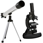 Ficha técnica e caractérísticas do produto Kit Telescópico Vivitar de Refração 60x/12x e Microscópio - Vivtelmic30