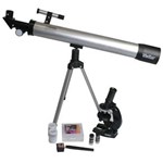Ficha técnica e caractérísticas do produto Kit Telescópio e Microscópio Vivitar VIVTELMIC30 – Preto/Prata