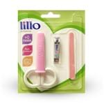 Kit Manicure Lillo Rosa - Tesoura + Cortador + Lixa