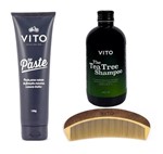 Kit The Paste 125g + Shampoo Tea Tree 250ml + Pente Clássico - Vito