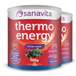 Kit 2 Thermo Energy Termogênico Sanavita 300g Frutas Roxas
