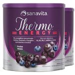 Ficha técnica e caractérísticas do produto Kit 2 Thermo Energy Termogênico Sanavita frutas roxas 300g