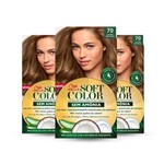Kit Tinta de Cabelo Soft Color Louro Natural 70 3 Unidades
