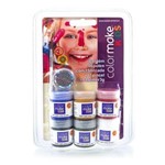 Kit Tinta Liquida Infantil 15ML com 6 Cores + Pincel e Glitter - Color Make - COLORIDO