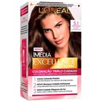 Ficha técnica e caractérísticas do produto Kit Tintura Imédia Excellence L'Oréal Castanho Claro Acinzentado 5.1 - Imedia