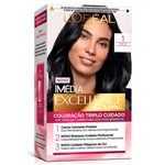 Ficha técnica e caractérísticas do produto Kit Tintura Imédia Excellence L'Oréal Preto 1 - Imedia