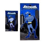 Kit Toalha de Banho e Mão Batman Felpuda Infantil Personagens - Outras Marcas