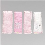 Ficha técnica e caractérísticas do produto Kit Toalha de Boca Baby Camesa 4 Peças Rosa Cor:Rosa