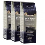 Ficha técnica e caractérísticas do produto Kit 3 Tonalizantes Keraton Sem Amônia Banho de Brilho Grafite 3x100g - Kert