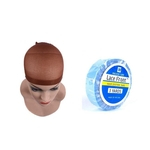 Ficha técnica e caractérísticas do produto Kit Touca Wig Cap + Fita Azul Walker Tape Lace Front Wig