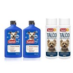 Ficha técnica e caractérísticas do produto Kit Tratamento Anti Pulga para Cachorro: 2 Shampoos Anti Pulgas e 2 Talcos Anti Pulgas para o Anima
