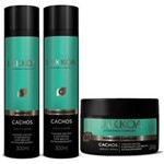 Kit Tratamento de Cabelos com Cachos - Shampoo Condicionador e Máscara - Lakkoa (3 Produtos)