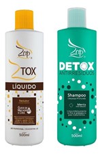 Ficha técnica e caractérísticas do produto Kit Tratamento Shampoo Detox e Ztox Liquido Zap CosmÉTicos